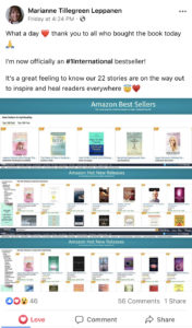 number on e international best seller on amazon on posted on Facebook